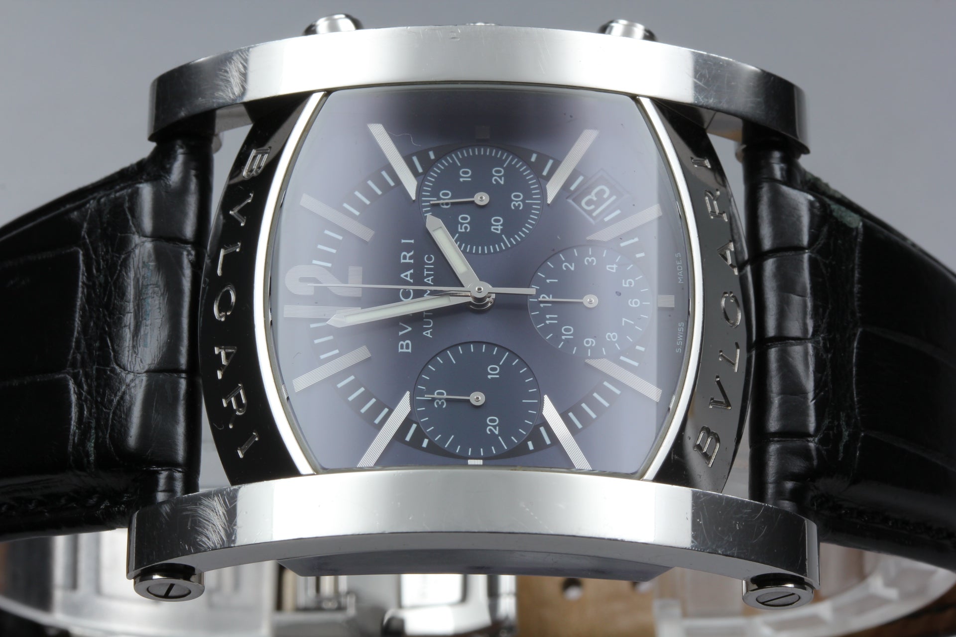 BVLGARI Assioma AA48SCH Chronograph Black 38mm Automatic Men's Watch