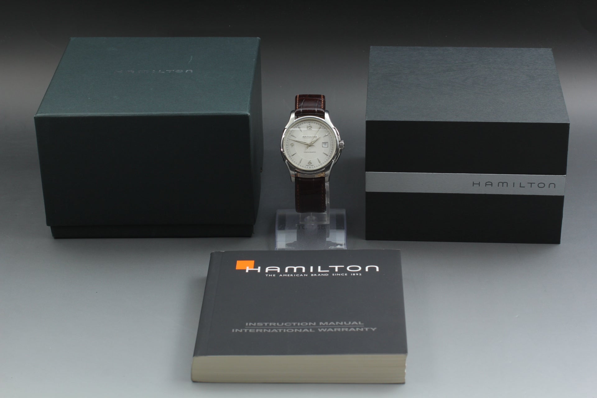 Hamilton Jazzmaster H325150 Silver Automatic Date Men's Watch 40mm JAPAN Box