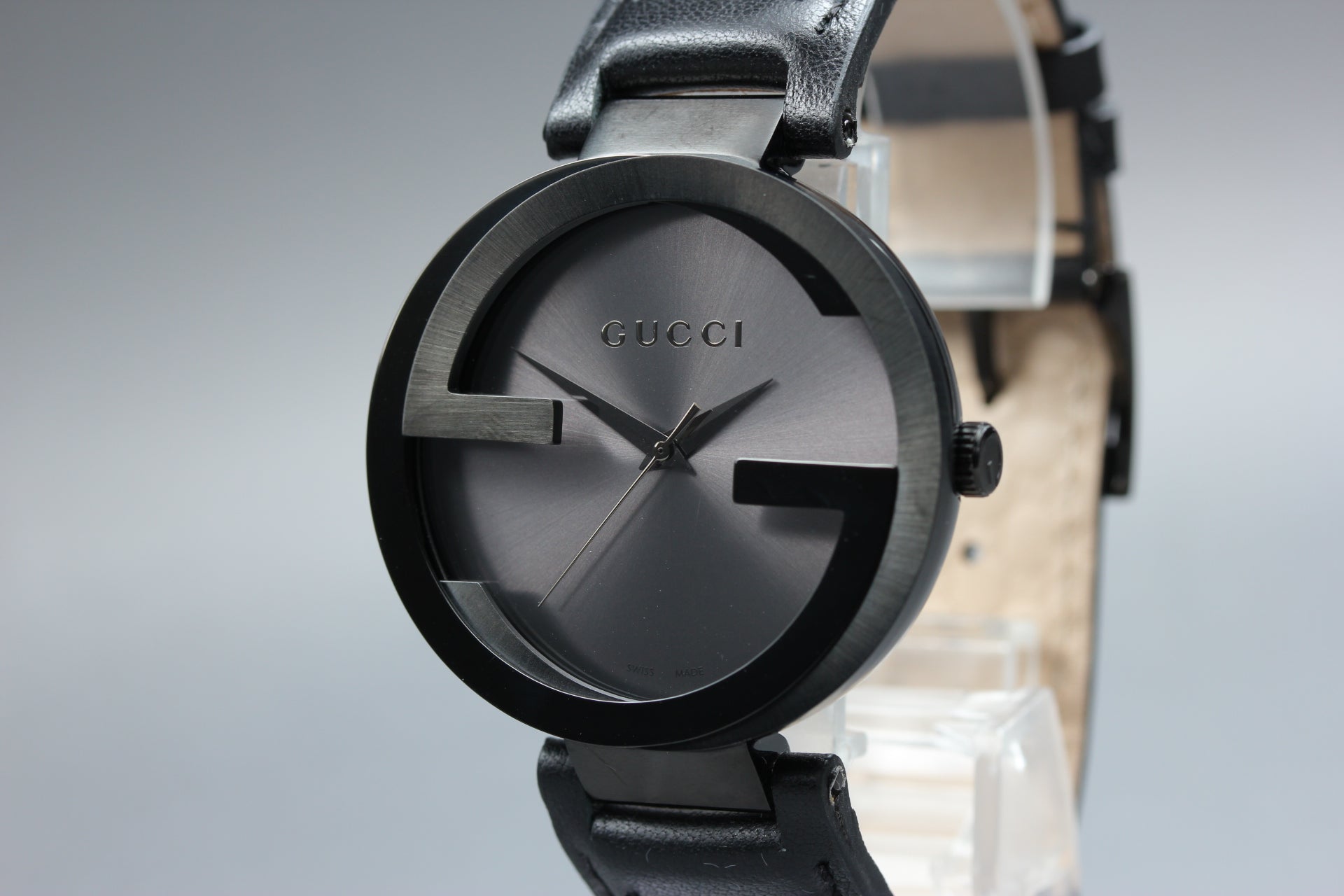 GUCCI Interlocking 133.2 Black Gucci Sherry Line 41mm Men's Quartz Watch [Box]