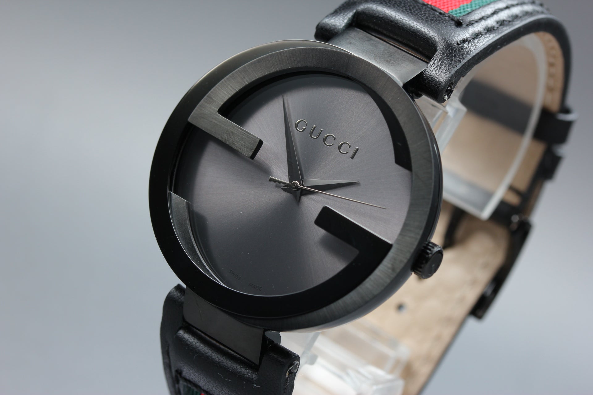 GUCCI Interlocking 133.2 Black Gucci Sherry Line 41mm Men's Quartz Watch [Box]