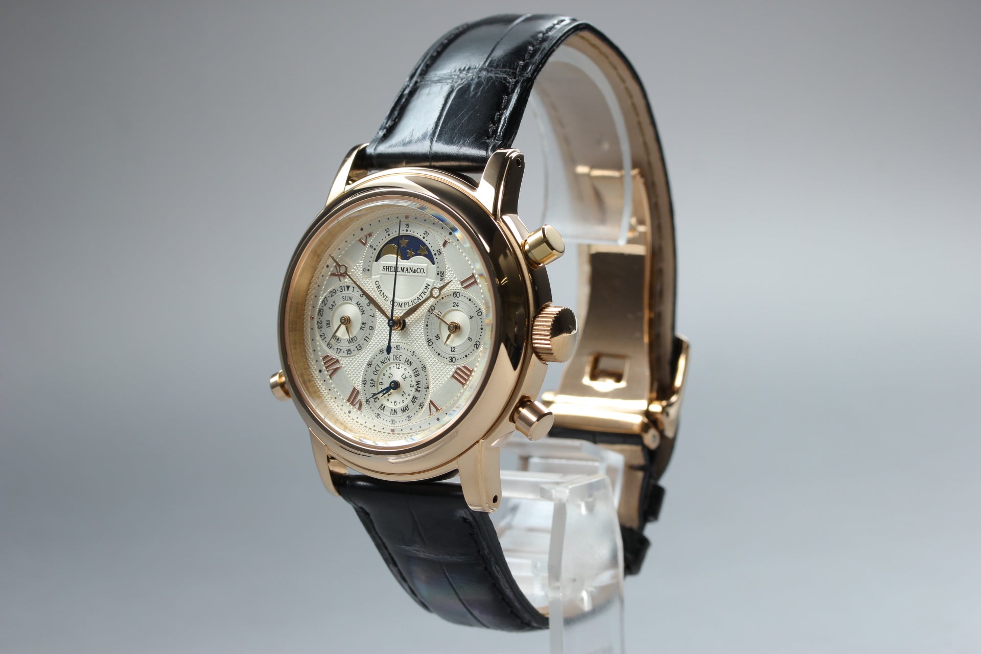 SHELLMAN Grand Complication Premium 6771-T011179TA Men's Qz Watch JAPAN [Box]