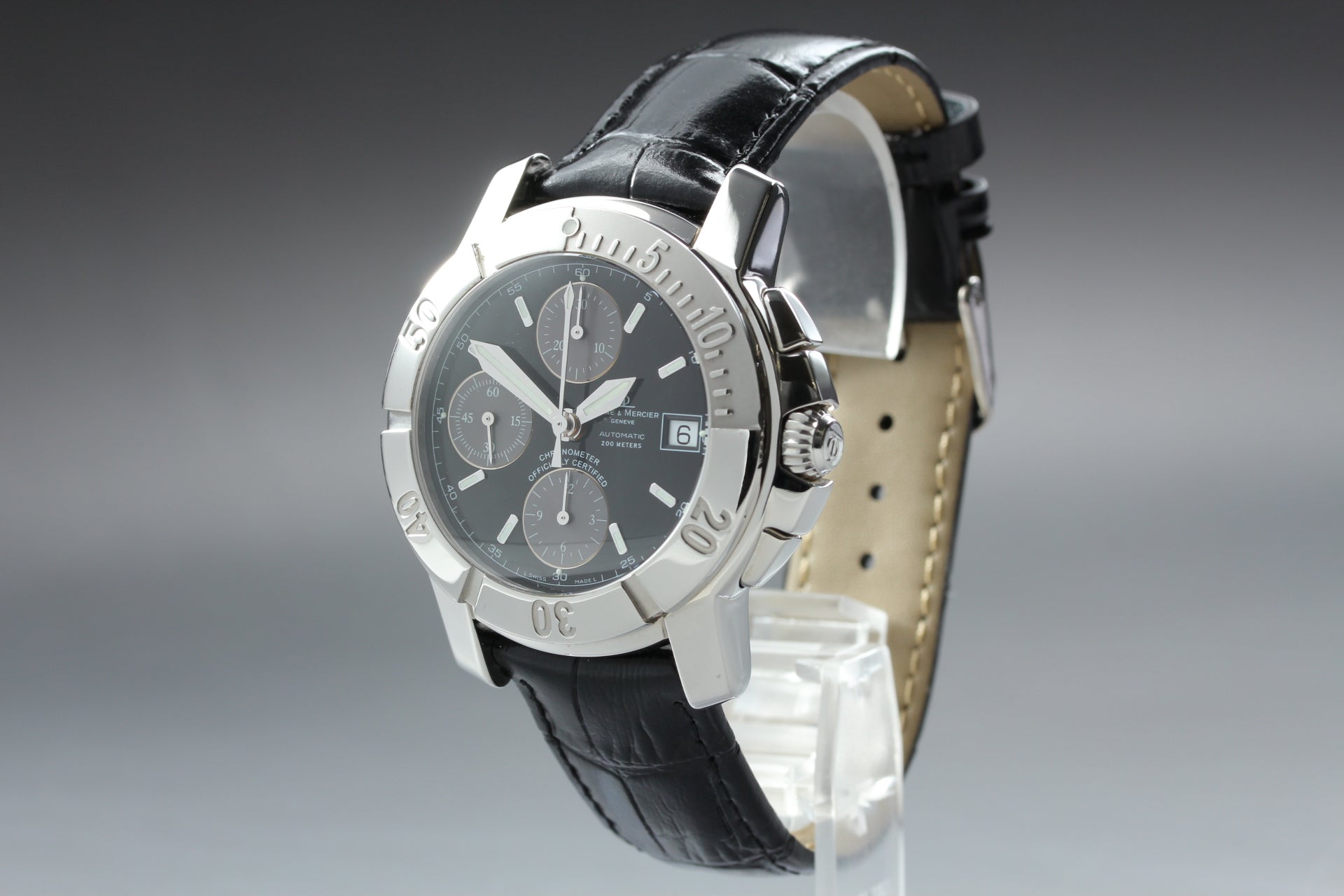 BAUME＆MERCIER Capeland 65352 Automatic Chronograph Black Men's Watch 40mm JP Box