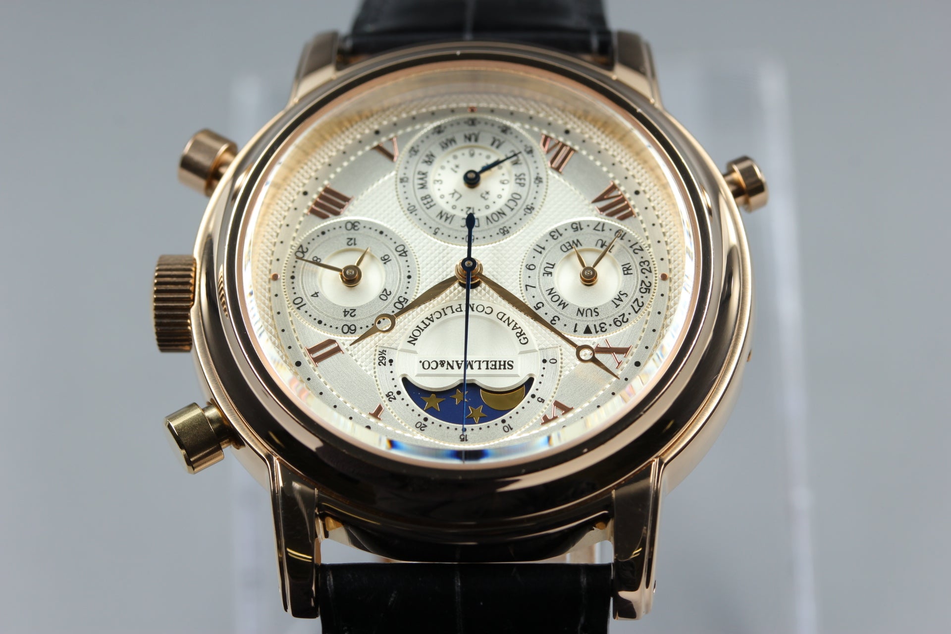 SHELLMAN Grand Complication Premium 6771-T011179TA Men's Qz Watch JAPAN [Box]