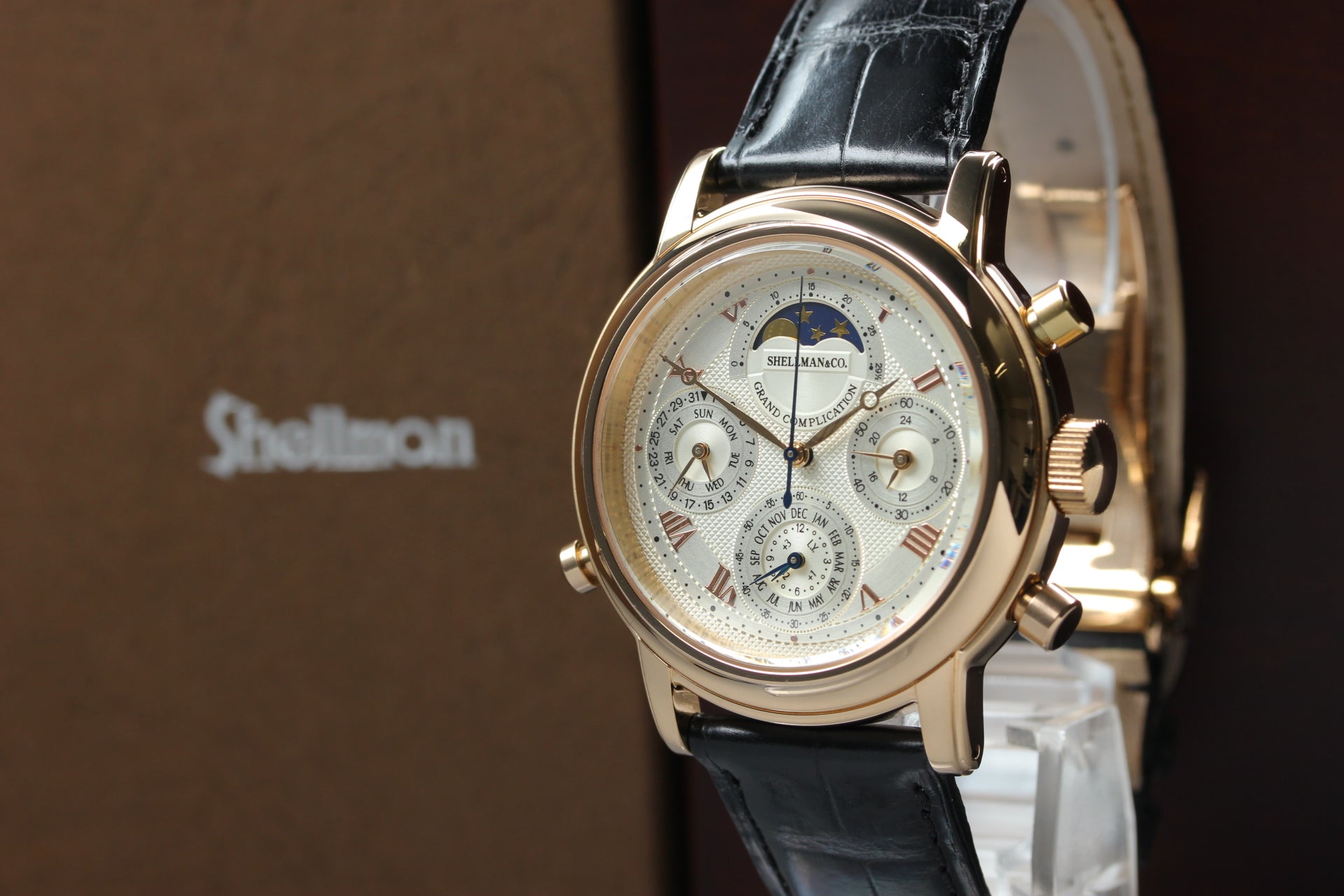 SHELLMAN Grand Complication Premium 6771-T011179TA Men's Qz Watch JAPAN [Box]