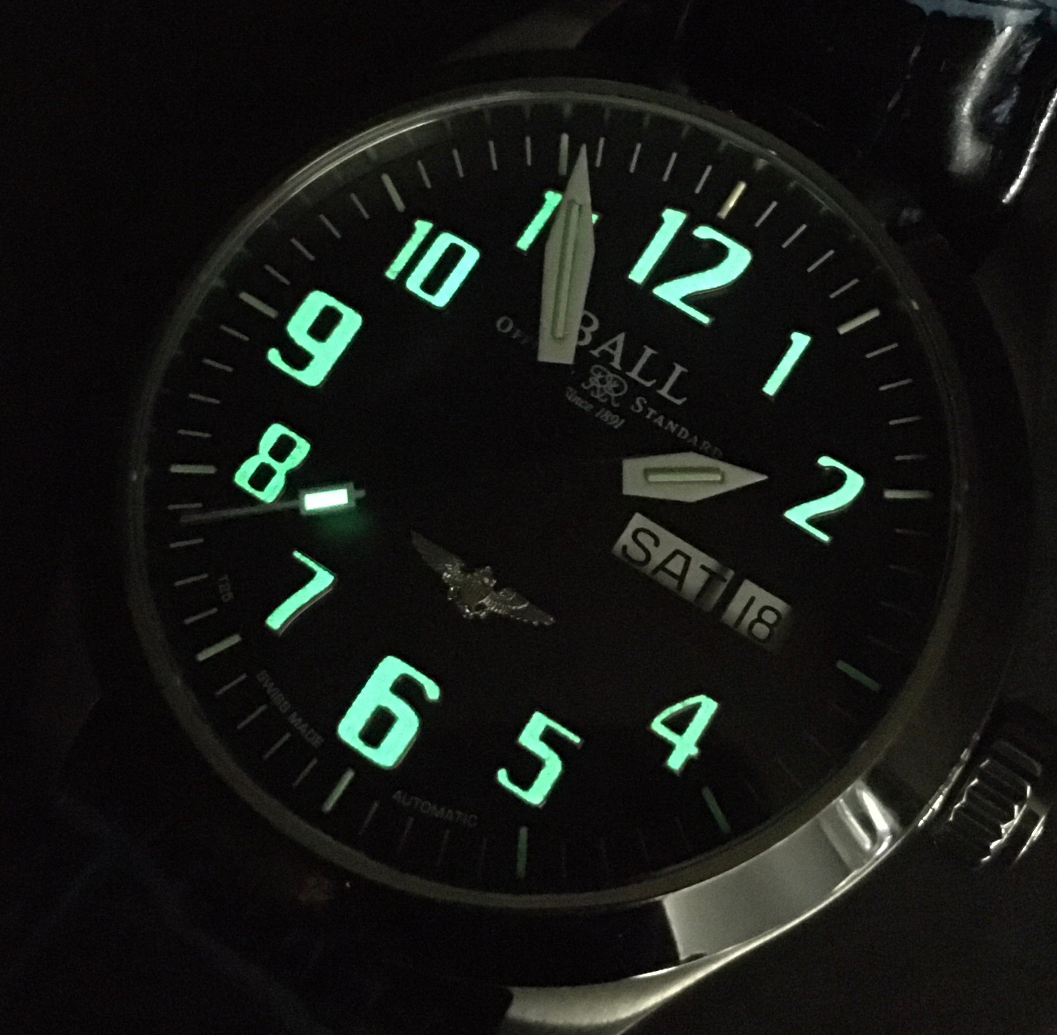 Ball Engineer NM2182C Automat Black Day/Date Men's Watch 39mm JAPAN