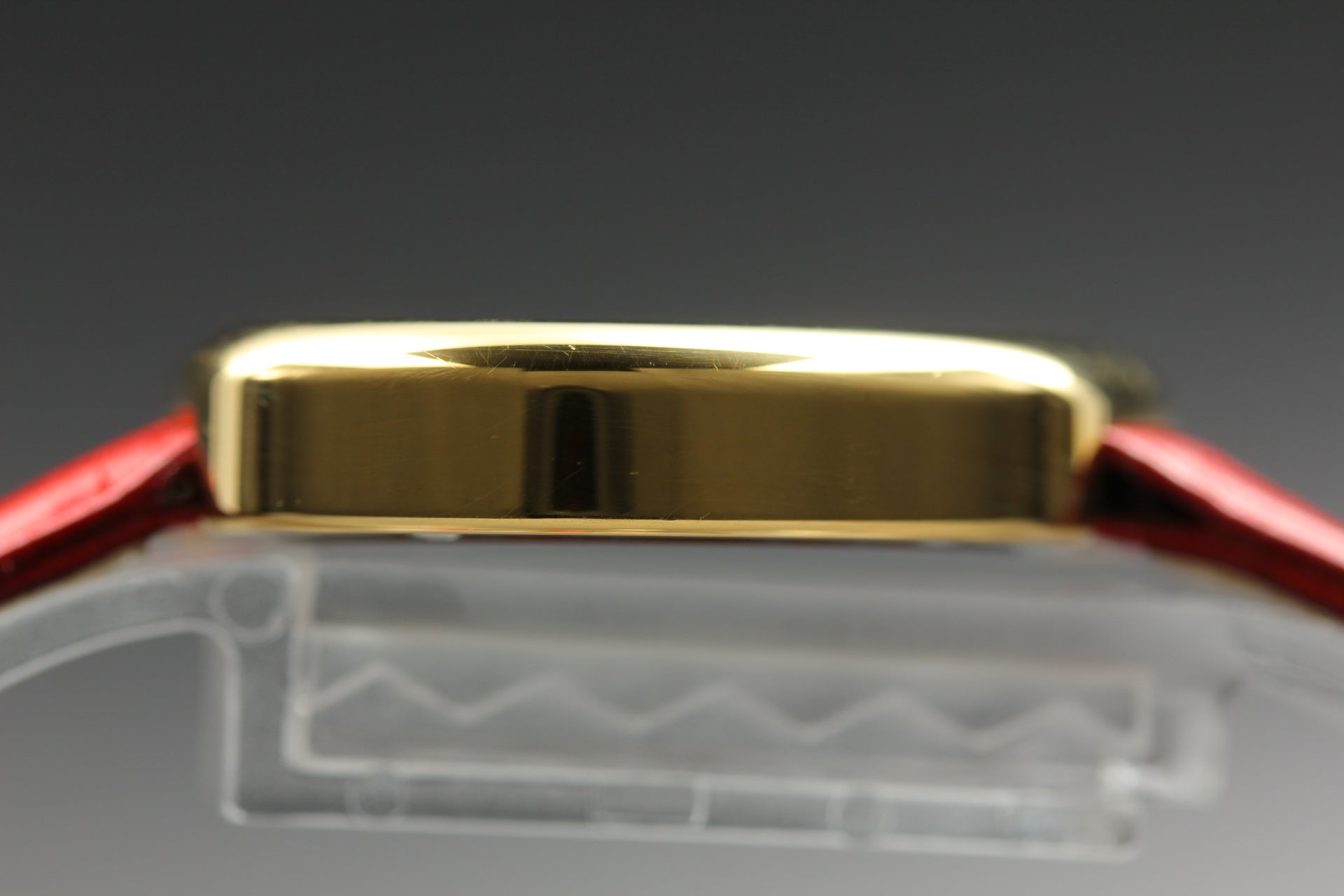 Yves Saint Laurent Heart Red Leather Gold 31mm Women's Watch Quartz [w/Box]