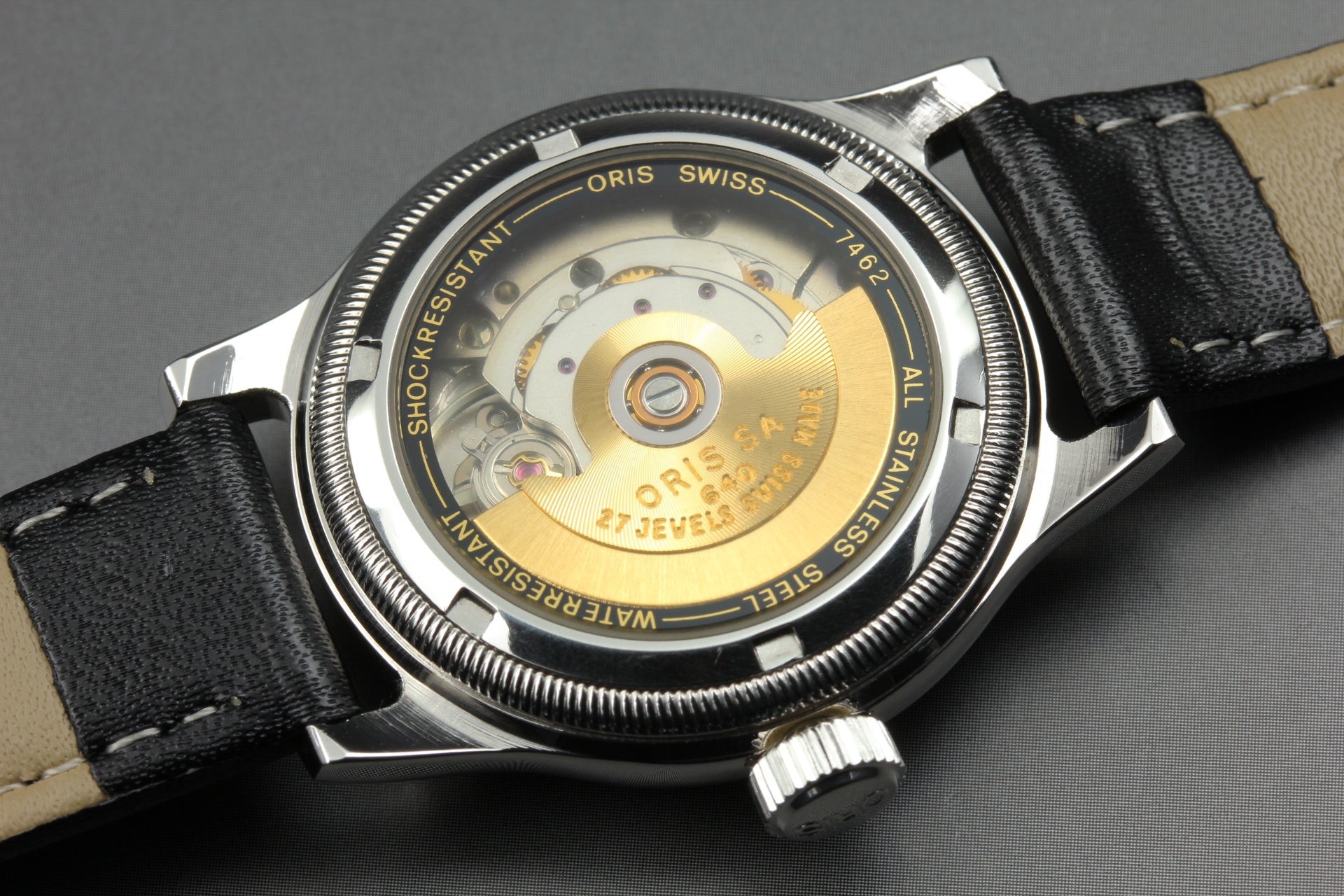 Vintage ORIS Big Crown 7462 Automatic Gold Dil Date Men's Watch 32mm From JAPAN