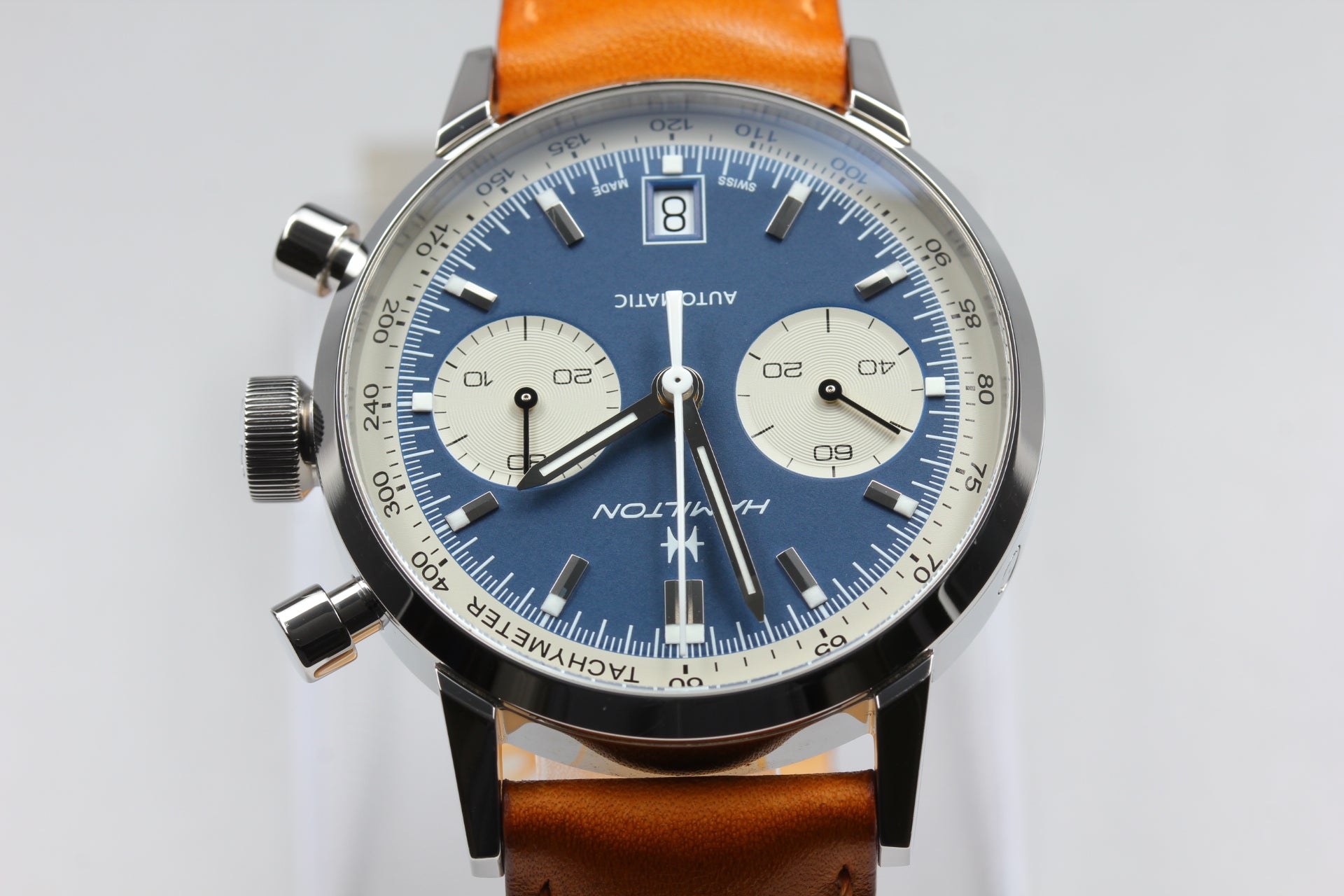Hamilton Intra-Matic Auto Chrono H384160 Navy Date 39mm AT Men's Watch [Box]