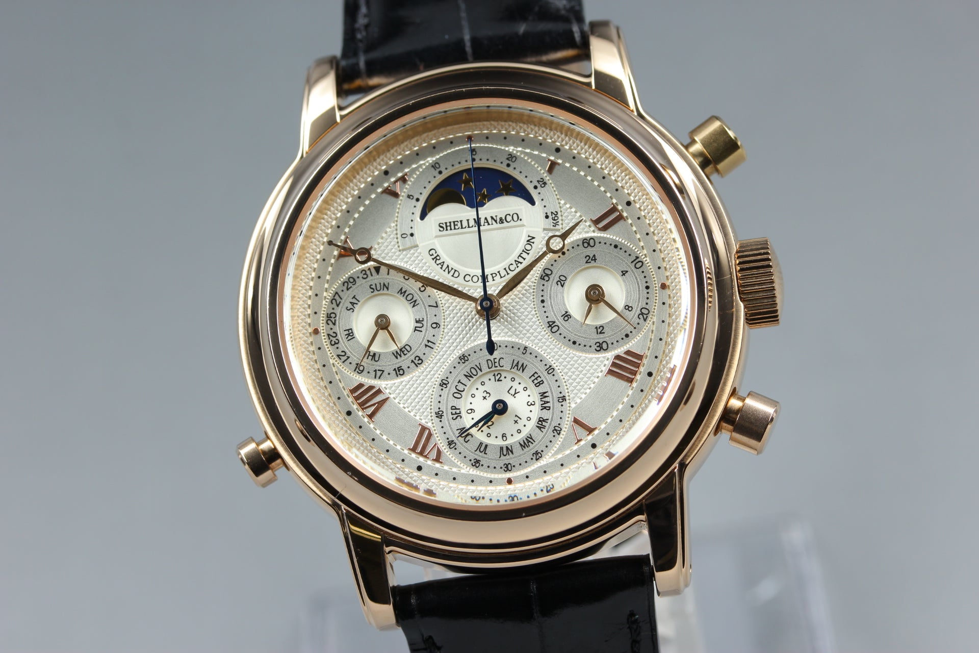SHELLMAN Grand Complication Premium 6771-T011179TA Men's Qz Watch JAPAN [Box]