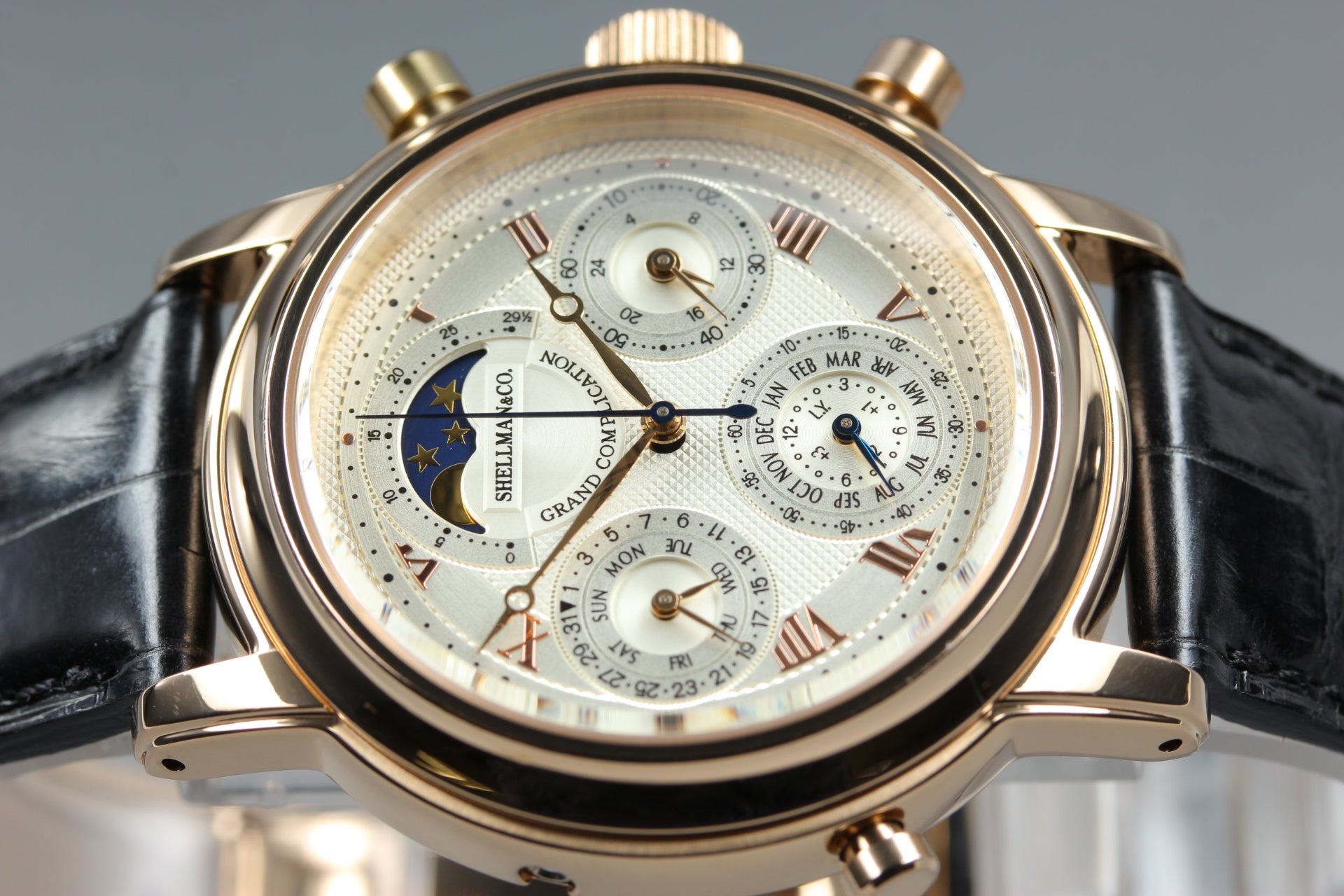 SHELLMAN Grand Complication Premium 6771-T011179TA Men's Qz Watch JAPAN [Box]